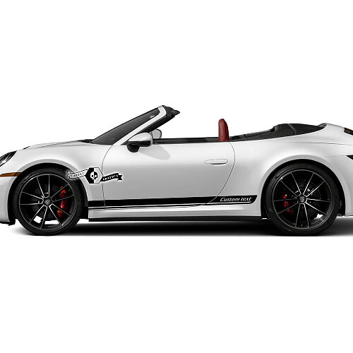 2 Porsche 911 Porsche Carrera Schweller Seitenverkleidung Streifen Türen Kit Aufkleber Aufkleber
