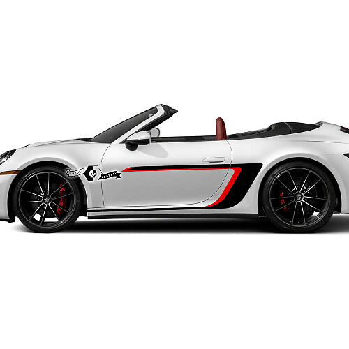 2 Porsche 911 Porsche Carrera 2 Farben Accent Line Seitentüren Kits Wrap Decals Aufkleber
