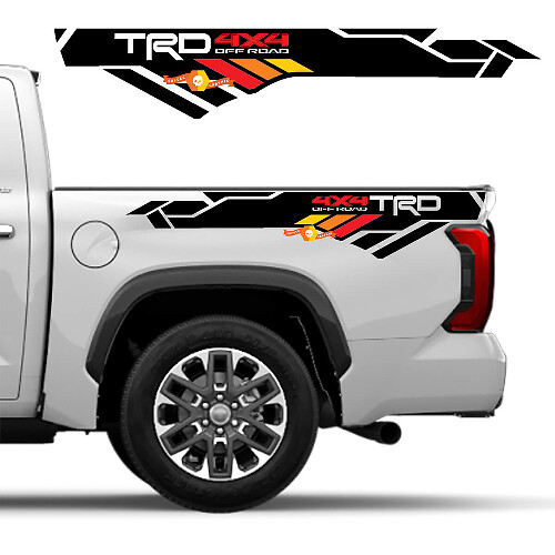 TRD 4x4 Offroad Vintage-Stil Vinyl-Aufkleber für die Zurrösen des Toyota Tundra 2022-2024