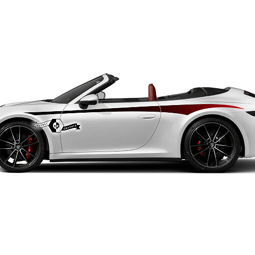 2 neue Porsche 911 Porsche Carrera Gradient Stripes Doors Up Kit Aufkleber Aufkleber
