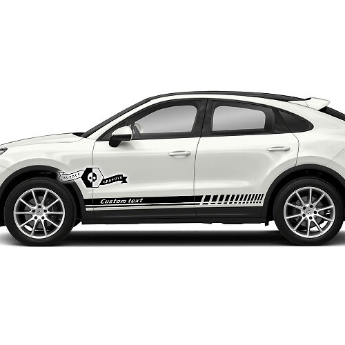 Porsche Cayenne Turbo Side Line Stripes Aufkleber Aufkleber 2003 vorhanden
