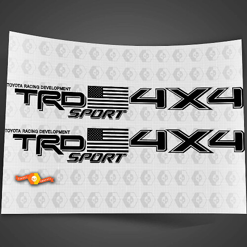 Paar USA-Flagge 4x4 Sport Seitenaufkleber für Toyota Tacoma TRD-Style Trucks