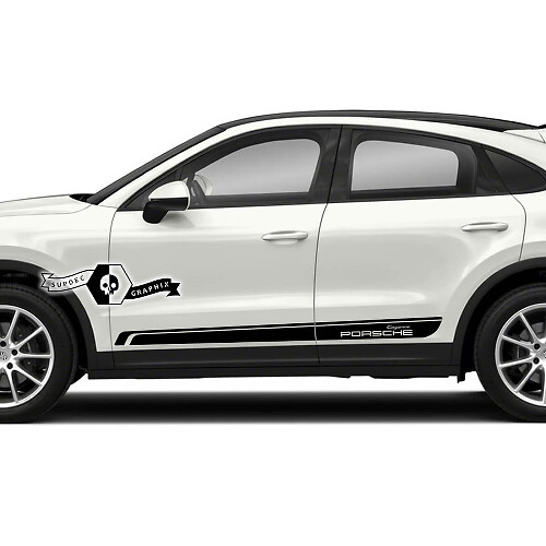 Porsche Cayenne S GTS Turbo Seitenstreifen Aufkleber Trim Aufkleber 2003–2023 vorhanden
