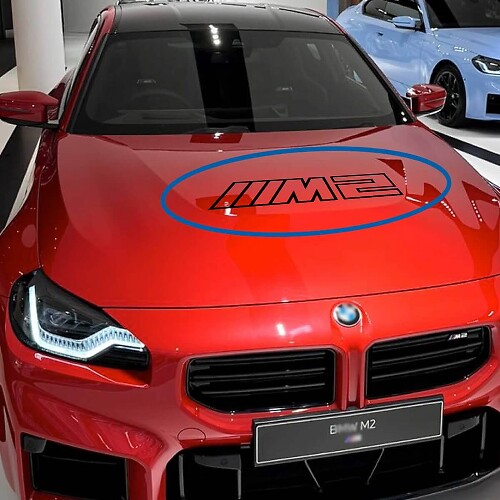 M2 Motorhauben-Logo Kreis Vinyl-Aufkleber für BMW M2 G87
