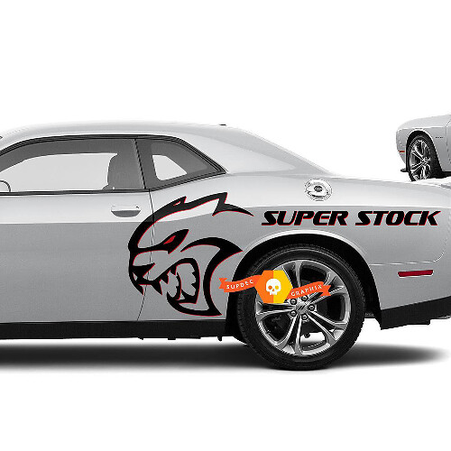 Hellcat Super Stock Seiten-Vinylaufkleber für Dodge Challenger oder Charger