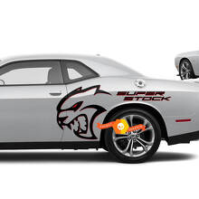 Hellcat Super Stock Seiten-Vinylaufkleber für Dodge Challenger oder Charger_2
