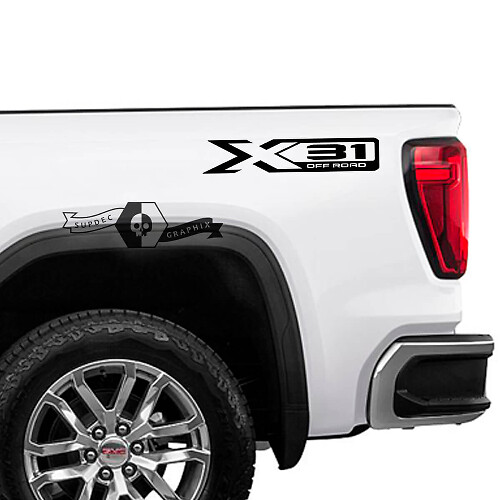 X31 Offroad Seitenaufkleber Paar für GMC Sierra 1500 2023