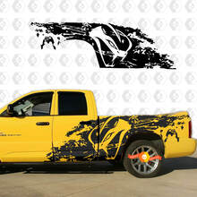 Dodge RAM 1500 SRT-10 Viper Snake Style Splash Grunge Stripes Kit Vinyl Aufkleber Aufkleber Grafik
 2