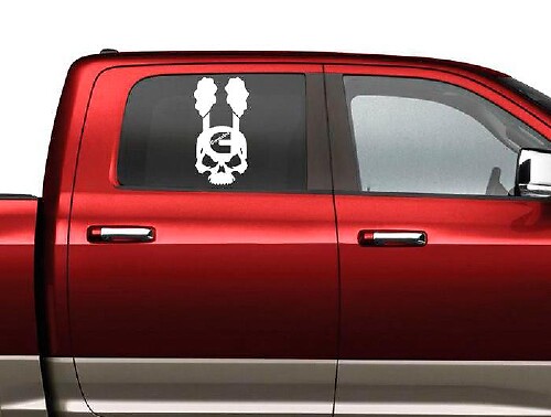 Dodge Cummins Ram Power Skull Diesel Vinyl Aufkleber Sticker
