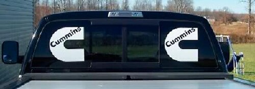 Cummins Power 4x4 Heckscheiben Vinyl-Aufkleberset für Dodge Ram