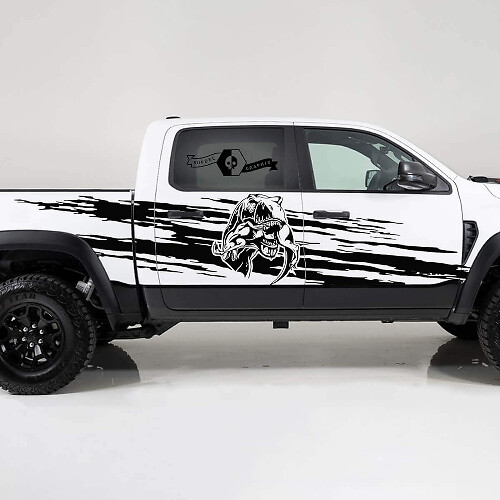 TRX Eating Splash Style Seiten-Vinylaufkleber-Set für Dodge Ram 1500 2021+
