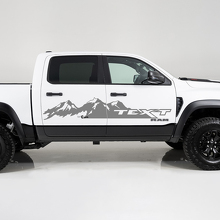 Bergkette & Custom Text Seitenvinylaufkleber für Dodge Ram 1500_2