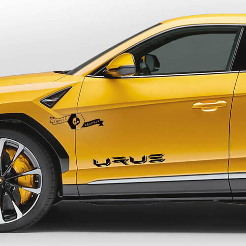 Paar Lamborghini Urus 2021 2022 2023 Seitentüren Modern Shadow Vinyl Aufkleber Aufkleber Grafiken
