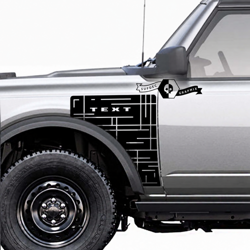 Lines Everglades Stil Seitenteil Vinyl Aufkleber Grafik Paar für Musclecar horse