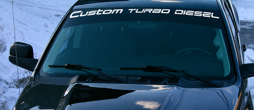 Individuelle Schrift Turbo Diesel Schriftzug Windschutzscheibe Vinyl Aufkleber Sticker für Dodge Ram 1500