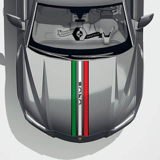 Lamborghini Urus 2020 2021 2022 2023 Motorhaube Italienische Flagge Vinyl Aufkleber Aufkleber Grafiken
