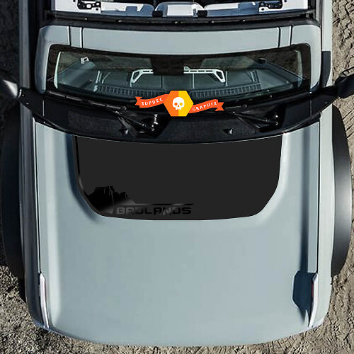 Badlands Motorhauben-Vinylaufkleber für Musclecar horse