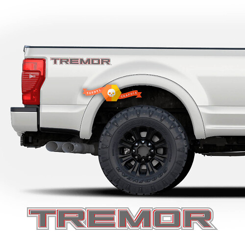 Paar LKW-Bett-Aufkleber Tremor Set Ford Super Duty F250 F150 Vinyl-Aufkleber wie auf dem Bild
