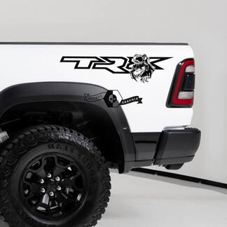 Paar Dodge Ram TRX 2020–2023 TRX Eating Raptor Bed Side Aufkleber Truck Vinyl Grafik
