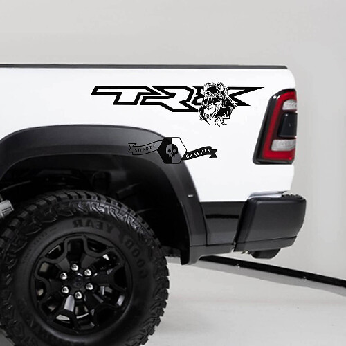 TRX Eating Raptor Seitenfenster-Vinylaufkleber für Dodge Ram 1500