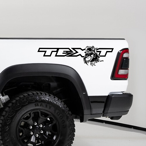 TRX Eating Raptor Seitenfenster-Vinylaufkleber für Dodge Ram 1500