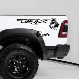 Paar Dodge Ram TRX 2020–2023 TRX Eating Raptor Bed Side Aufkleber Truck Vinyl Grafik
