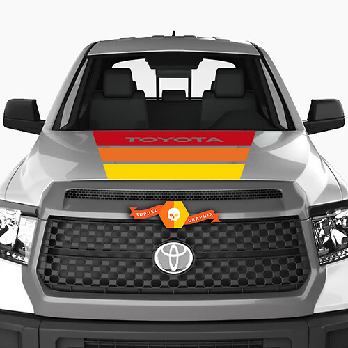 Vintage Streifen Motorhauben Vinyl Aufkleber für Toyota Tundra 2014-2018