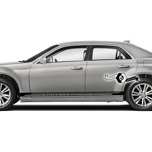 2X Chrysler 300 Side Rocker Panel Graphics Car Vinyl Aufkleber Aufkleber

