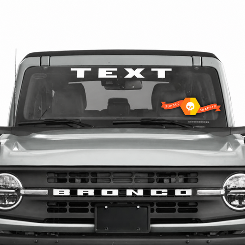 Custom Text Windschutzscheiben-Banner Vinyl-Aufkleber Decal für Musclecar Pferdestärke Truck 12989