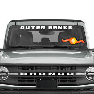 Bronco Outer Banks Logo Vinyl Aufkleber Windschutzscheibe Banner
