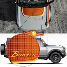 Ford Bronco Retro Design Kit Motorhaube und Seitenstreifen
 2