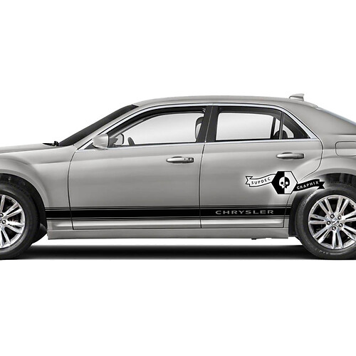 Paar Chrysler 300 Touring Rocker Panel Graphics Car Auto Line Trim Vinyl Aufkleber Aufkleber
