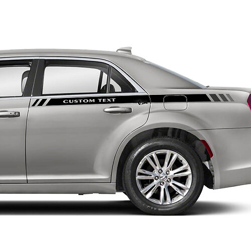 Benutzerdefinierter Text Heckseitenstreifen Vinyl-Aufkleber für Chrysler 300