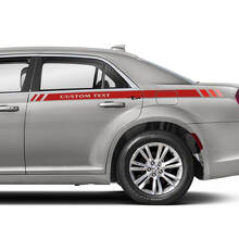 Benutzerdefinierter Text Heckseitenstreifen Vinyl-Aufkleber für Chrysler 300_3