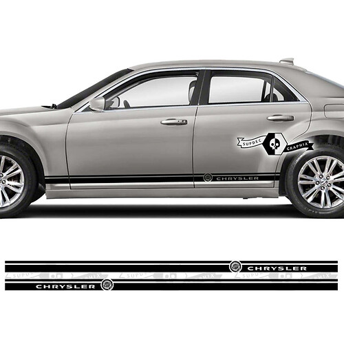 Paar Chrysler 300 Rocker Panel Graphics Auto Lines Trim Vinyl Aufkleber Aufkleber
