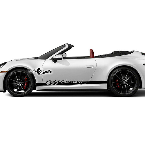 Paar Porsche Porsche 911 Carrera Rocker Panel Side Stripes Doors Kit Aufkleber Aufkleber
