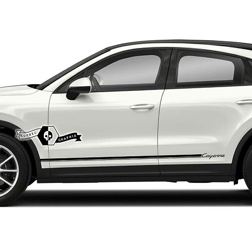 Cayenne Türschwellerstreifen Vinyl-Aufkleber-Set für Porsche Cayenne 2023