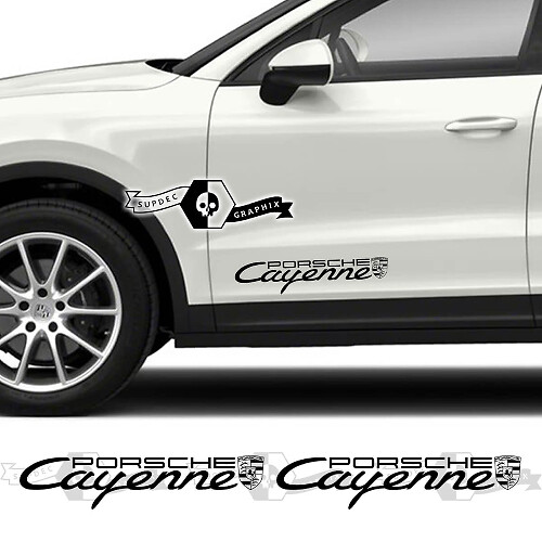 2x Porsche 2023 Porsche Cayenne Logo Türaufkleber
