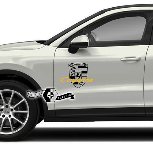 2x Porsche 2023 Porsche Logo Türaufkleber
