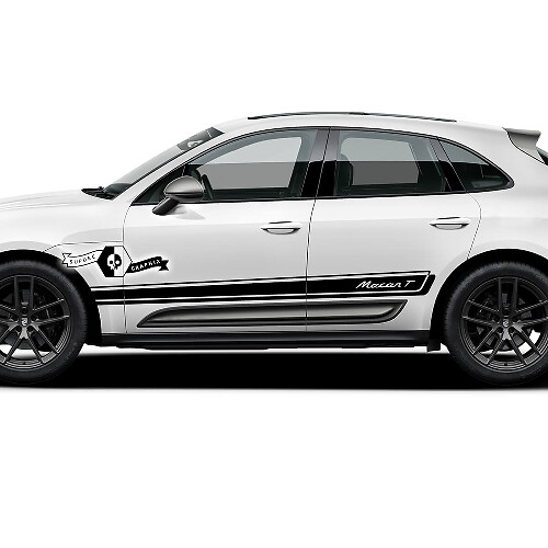 2x Porsche 2023 Porsche Macan T Side Trim Stripes Doors Aufkleber Aufkleber
