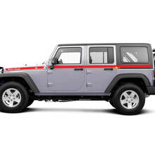 Paar Jeep Wrangler Retro-Aufkleber über die gesamte Fahrzeuglänge, Seitentür-Grafiken, Wrangler JK 2- oder 4-Türer
 3
