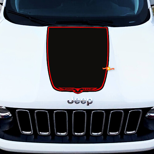 Maßgeschneidertes Blackout Motorhauben-Vinylaufkleber für Jeep Cherokee Trailhawk