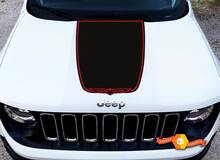 2022 Jeep Cherokee Trailhawk Black Satin Vinyl Hood Aufkleber Aufkleber Grafik
 2