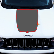 2022 Jeep Cherokee Trailhawk Black Satin Vinyl Hood Aufkleber Aufkleber Grafik
 2