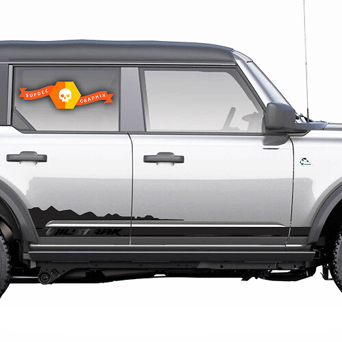 2 neue Ford Bronco Wildtrak Mountains Aufkleber Vinyl Rocker Panel Aufkleber Streifen für Ford Bronco 2-Türer 4-Türer
