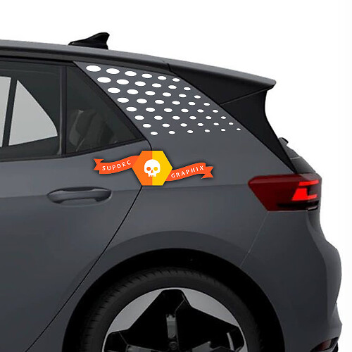Schrumpfende Punkte Nachttisch Vinyl-Aufkleber-Set für Volkswagen ID.3