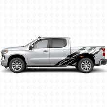 Gezackte Vinyl-Streifen für die Seitenfläche des Bettes für Chevrolet Silverado 1500 T1XX 2019-2026_2