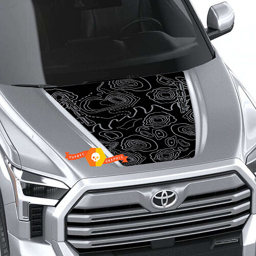 TRD-Stil topografische Karten-Motorhauben-Aufkleber für Toyota Tundra 2021+