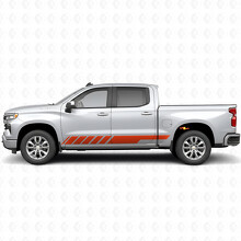 Schräge Racing Tür- & Seitenschweller-Vinylstreifen für Chevrolet Silverado 1500 T1XX 2019-2026_4