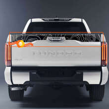Topografische Karte Motorhauben-Heckklappen- und Ladeflächen-Seiten-Vinyl-Aufkleberset für Toyota Tundra XK70 2021+_2